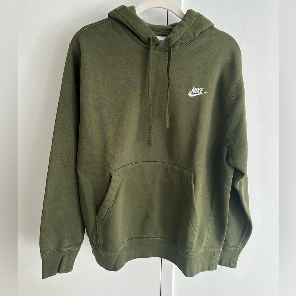 Nike Men's Olive Green Pullover Hoodie